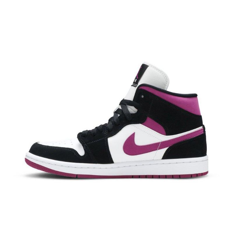 Γυναικεία Παπούτσια Air Jordan 1 Mid Μαύρος Μωβ Άσπρο