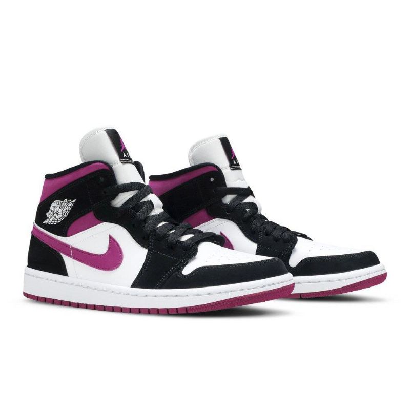 Γυναικεία Παπούτσια Air Jordan 1 Mid Μαύρος Μωβ Άσπρο