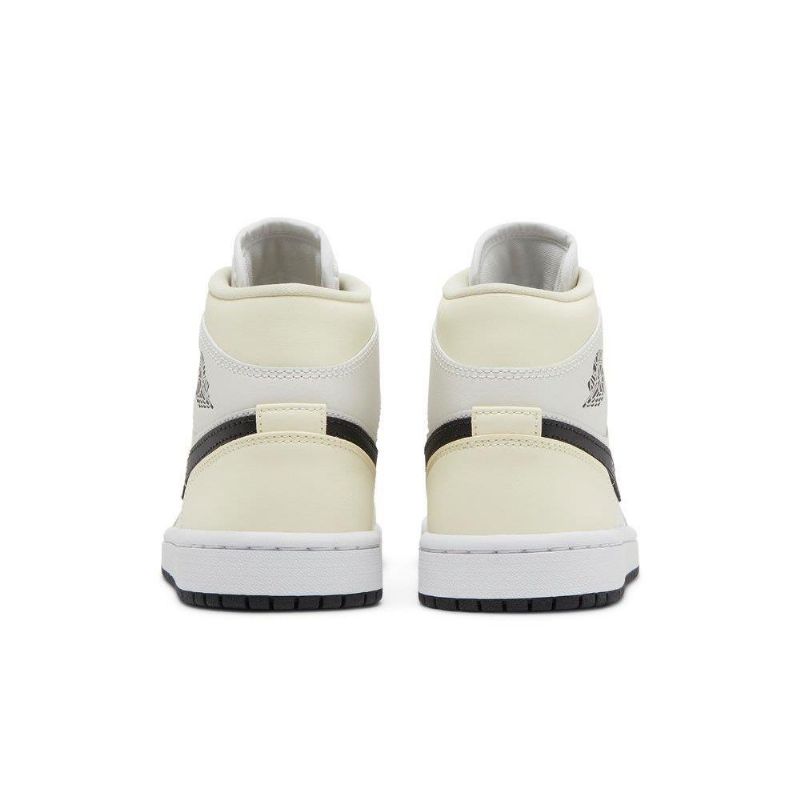 Γυναικεία Παπούτσια Air Jordan 1 Mid Μπεζ Μαύρος Άσπρο