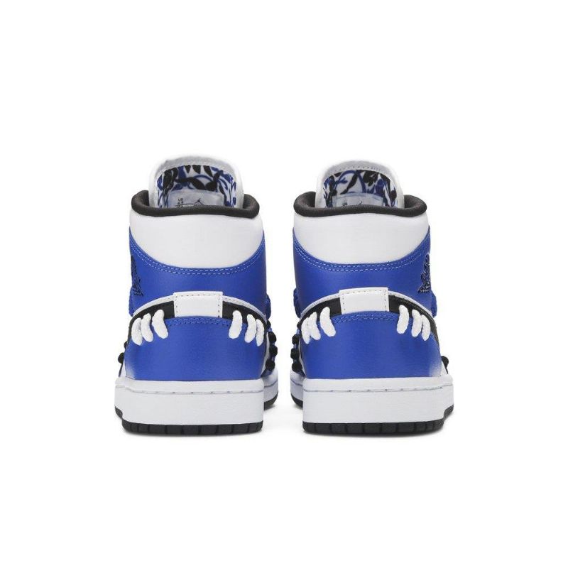 Γυναικεία Παπούτσια Air Jordan 1 Mid Μπλε Άσπρο Μαύρα