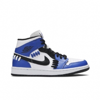 Γυναικεία Παπούτσια Air Jordan 1 Mid Μπλε Άσπρο Μαύρα