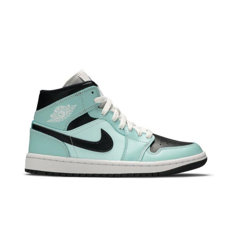 Γυναικεία Παπούτσια Air Jordan 1 Mid Μπλε Μαύρος Άσπρο