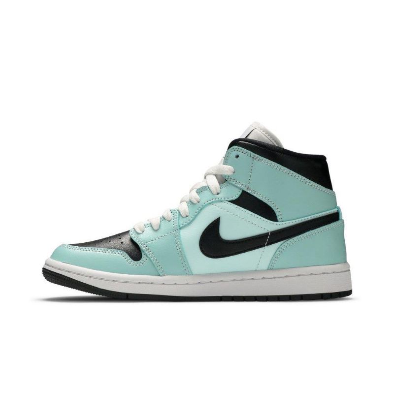 Γυναικεία Παπούτσια Air Jordan 1 Mid Μπλε Μαύρος Άσπρο