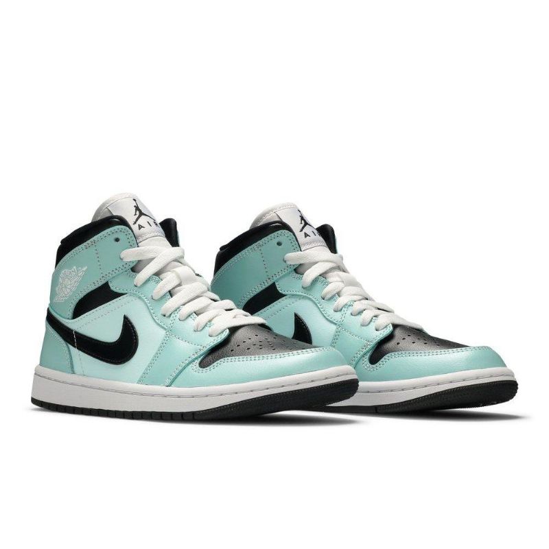 Γυναικεία Παπούτσια Air Jordan 1 Mid Μπλε Μαύρος Άσπρο