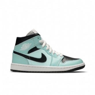 Γυναικεία Παπούτσια Air Jordan 1 Mid Μπλε Μαύρος Άσπρο