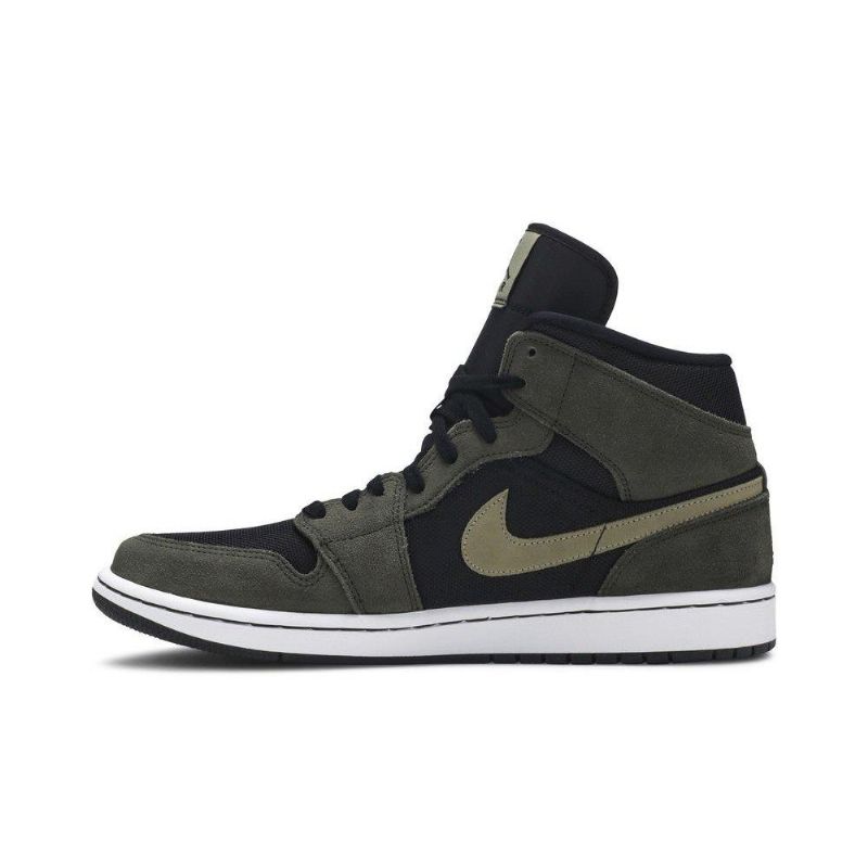 Γυναικεία Παπούτσια Air Jordan 1 Mid Olive Πράσινος Μαύρος
