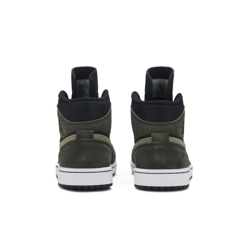 Γυναικεία Παπούτσια Air Jordan 1 Mid Olive Πράσινος Μαύρος