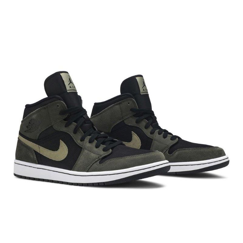 Γυναικεία Παπούτσια Air Jordan 1 Mid Olive Πράσινος Μαύρος
