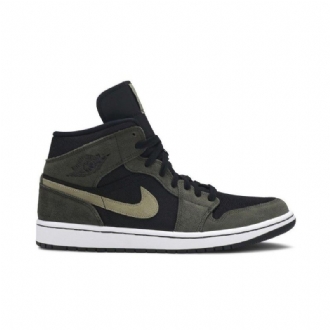 Γυναικεία Παπούτσια Air Jordan 1 Mid Olive Πράσινος Μαύρος