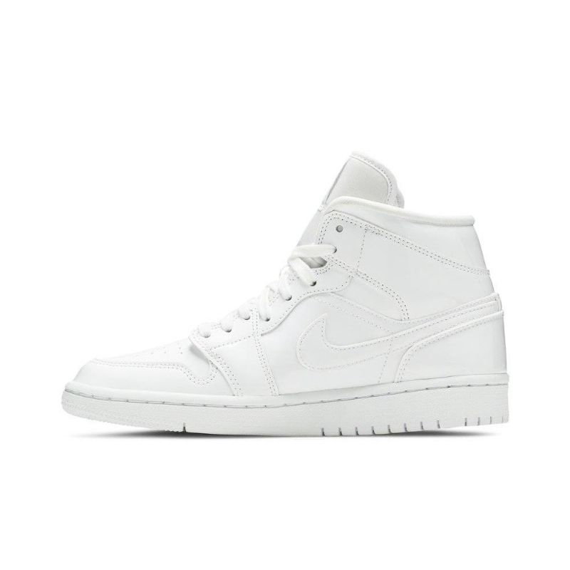 Γυναικεία Παπούτσια Air Jordan 1 Mid Patent Λευκά