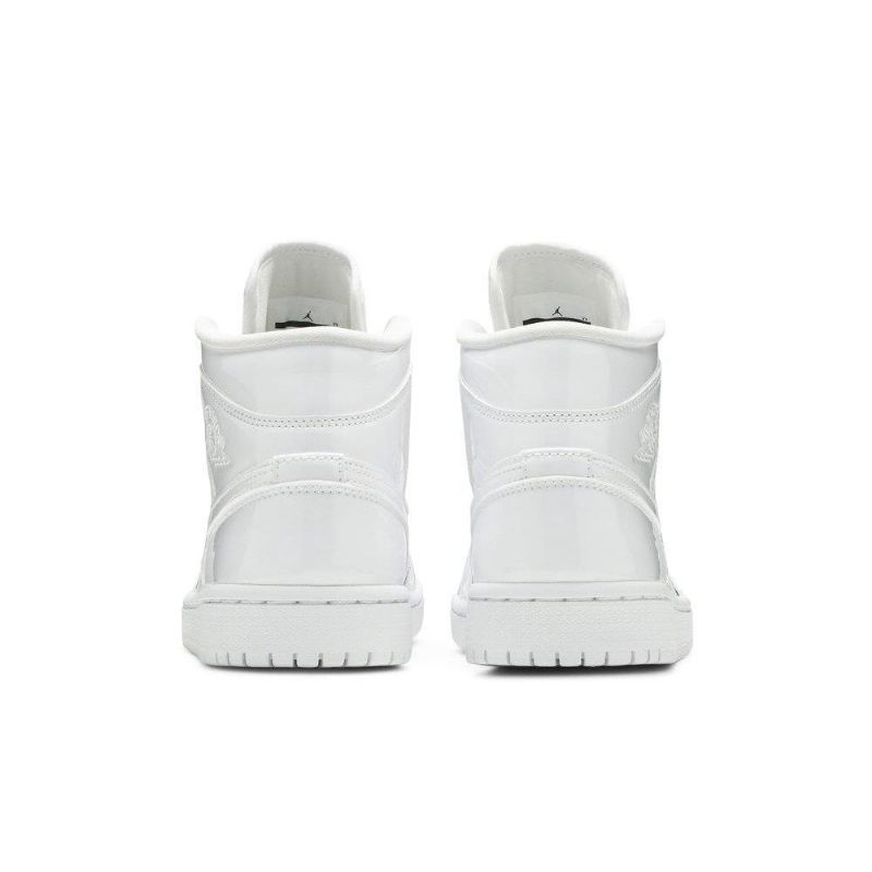 Γυναικεία Παπούτσια Air Jordan 1 Mid Patent Λευκά