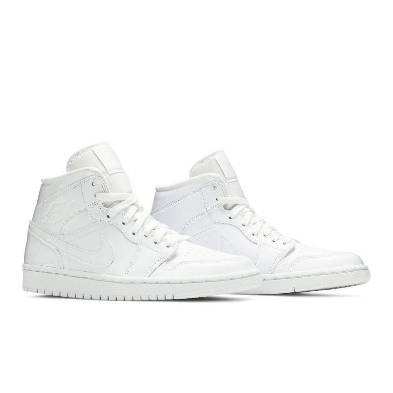 Γυναικεία Παπούτσια Air Jordan 1 Mid Patent Λευκά