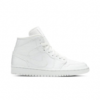 Γυναικεία Παπούτσια Air Jordan 1 Mid Patent Λευκά