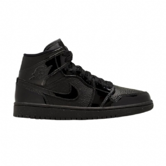 Γυναικεία Παπούτσια Air Jordan 1 Mid Patent Μαύρα