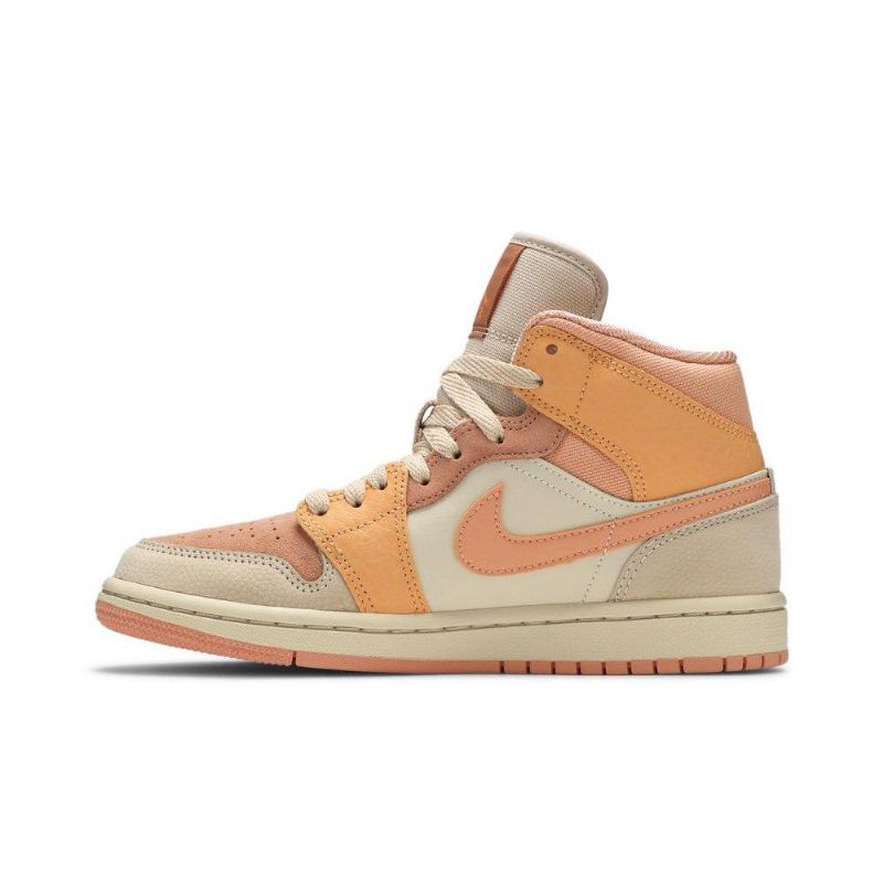 Γυναικεία Παπούτσια Air Jordan 1 Mid Πορτοκάλι Ροζ Khaki