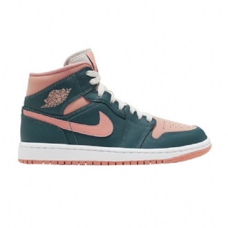 Γυναικεία Παπούτσια Air Jordan 1 Mid Πράσινος Ροζ