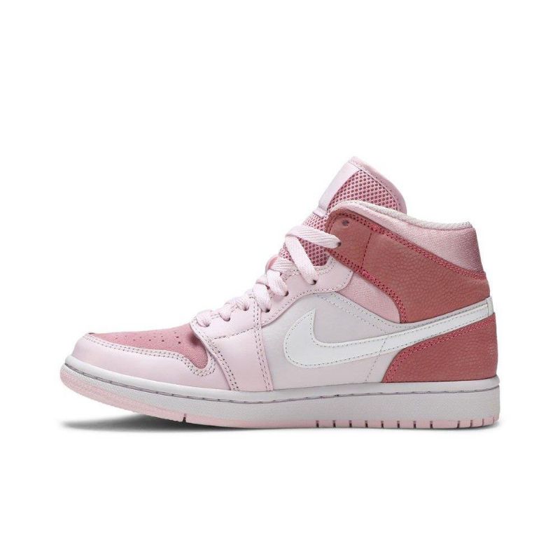 Γυναικεία Παπούτσια Air Jordan 1 Mid Ροζ Άσπρο