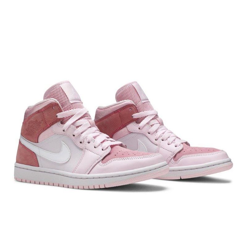 Γυναικεία Παπούτσια Air Jordan 1 Mid Ροζ Άσπρο
