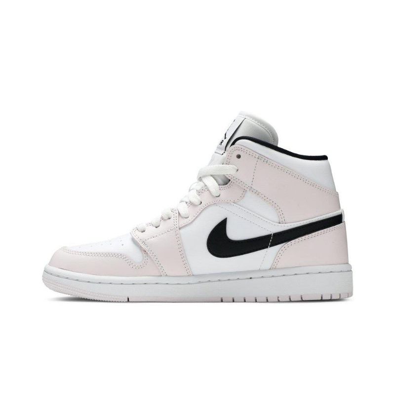 Γυναικεία Παπούτσια Air Jordan 1 Mid Ροζ Άσπρο Μαύρος