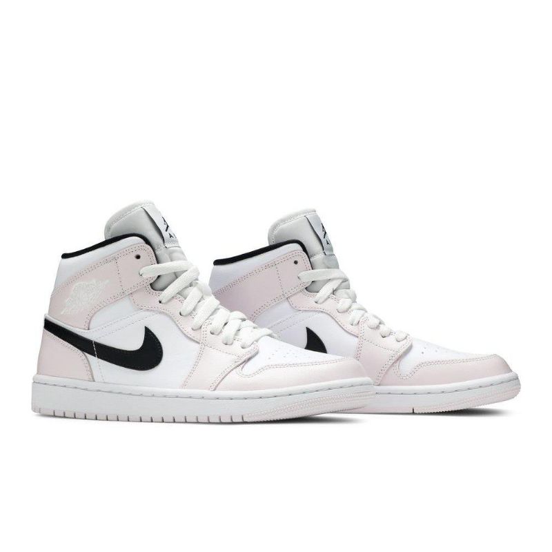 Γυναικεία Παπούτσια Air Jordan 1 Mid Ροζ Άσπρο Μαύρος