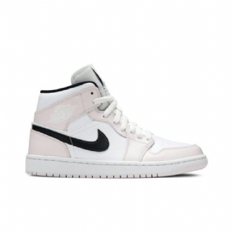 Γυναικεία Παπούτσια Air Jordan 1 Mid Ροζ Άσπρο Μαύρος