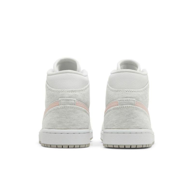 Γυναικεία Παπούτσια Air Jordan 1 Mid Se Άσπρο Γκρί Ροζ