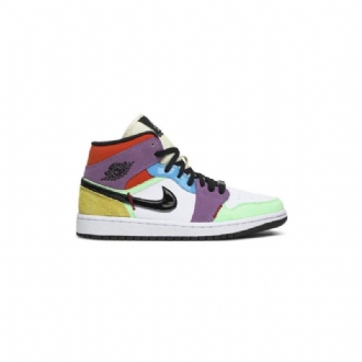 Γυναικεία Παπούτσια Air Jordan 1 Mid Se Άσπρο Πολύχρωμα