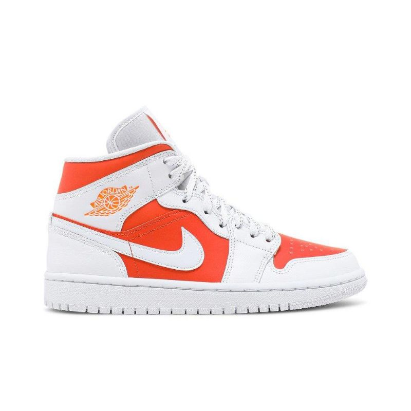 Γυναικεία Παπούτσια Air Jordan 1 Mid Se Άσπρο Πορτοκάλι