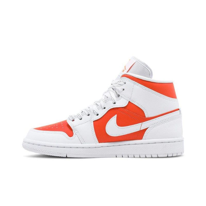 Γυναικεία Παπούτσια Air Jordan 1 Mid Se Άσπρο Πορτοκάλι