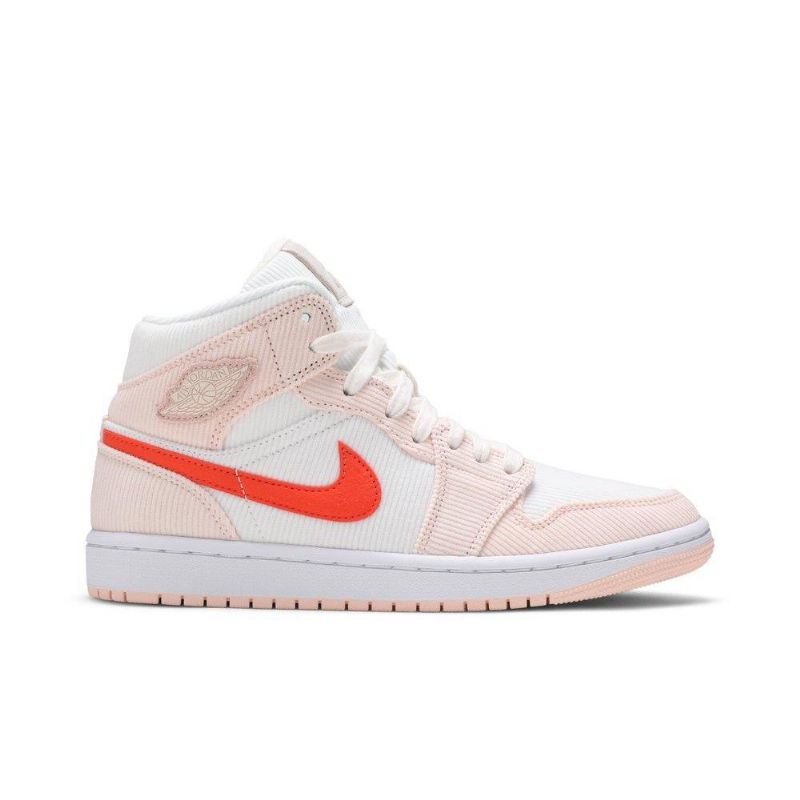 Γυναικεία Παπούτσια Air Jordan 1 Mid Se Άσπρο Ροζ Πορτοκάλι