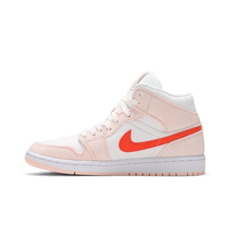 Γυναικεία Παπούτσια Air Jordan 1 Mid Se Άσπρο Ροζ Πορτοκάλι