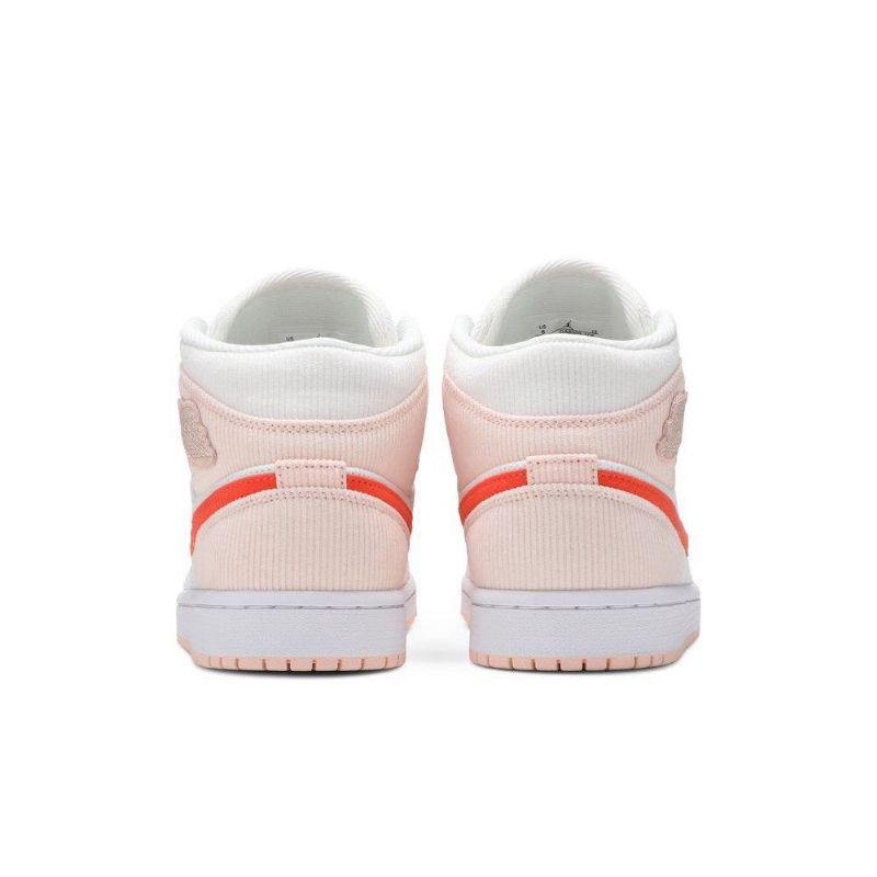 Γυναικεία Παπούτσια Air Jordan 1 Mid Se Άσπρο Ροζ Πορτοκάλι