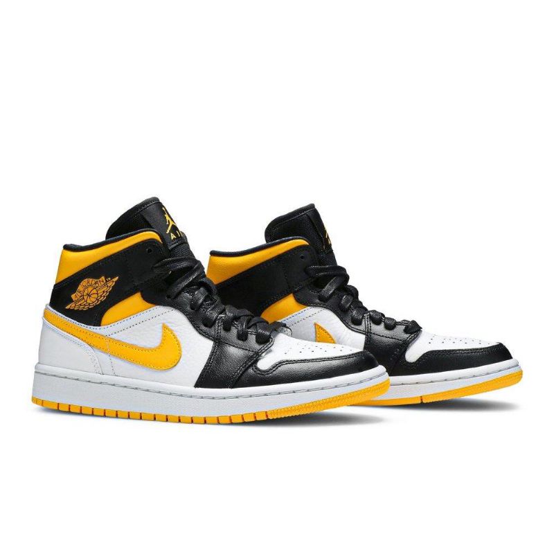 Γυναικεία Παπούτσια Air Jordan 1 Mid Se Λευκό Πορτοκαλί Μαύρα