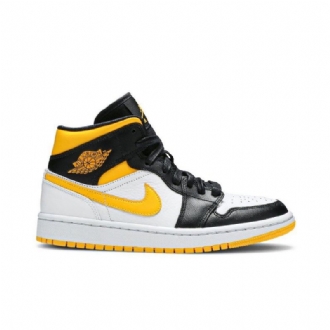 Γυναικεία Παπούτσια Air Jordan 1 Mid Se Λευκό Πορτοκαλί Μαύρα