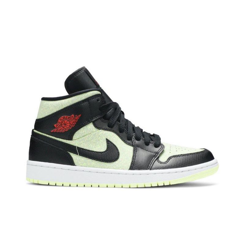 Γυναικεία Παπούτσια Air Jordan 1 Mid Se Μαύρα Πράσινα Κόκκινα