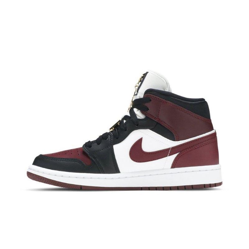 Γυναικεία Παπούτσια Air Jordan 1 Mid Se Μαύρος Bordeaux Άσπρο