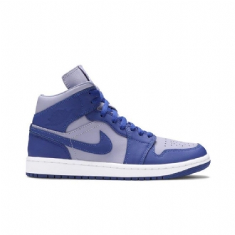 Γυναικεία Παπούτσια Air Jordan 1 Mid Se Μωβ Μπλε Άσπρο