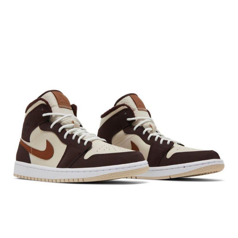 Γυναικεία Παπούτσια Air Jordan 1 Mid Se Μπεζ Καστανός