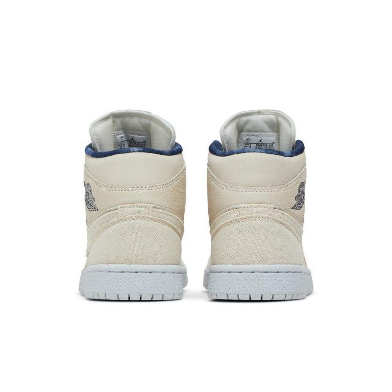 Γυναικεία Παπούτσια Air Jordan 1 Mid Se Μπεζ Σκούρο Μπλε