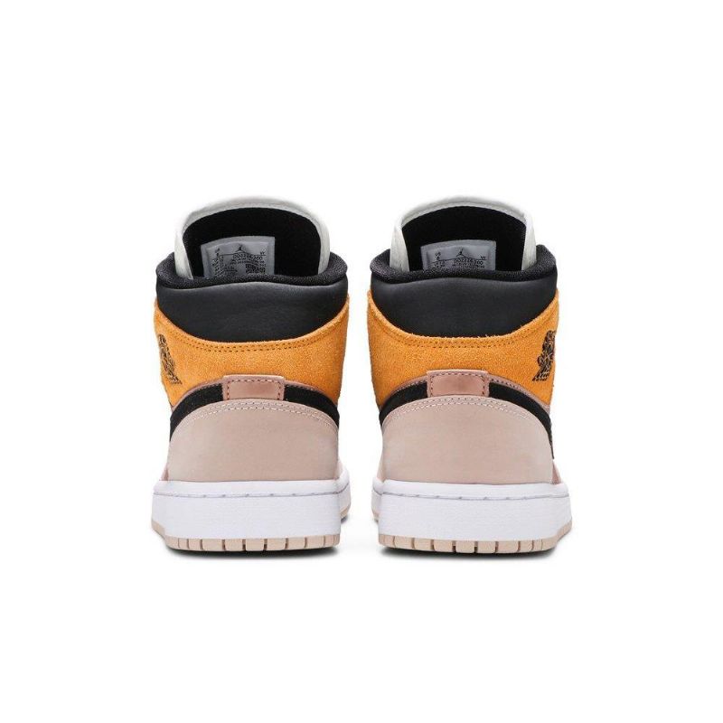 Γυναικεία Παπούτσια Air Jordan 1 Mid Se Μπεζ Χρυσός Μαύρος Άσπρο