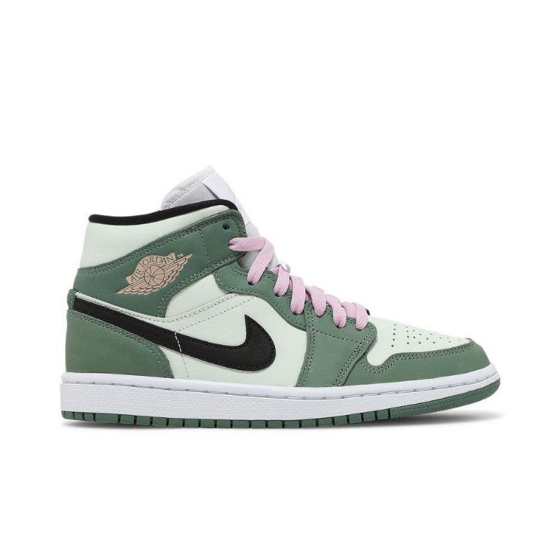 Γυναικεία Παπούτσια Air Jordan 1 Mid Se Πράσινος Μαύρος Ροζ