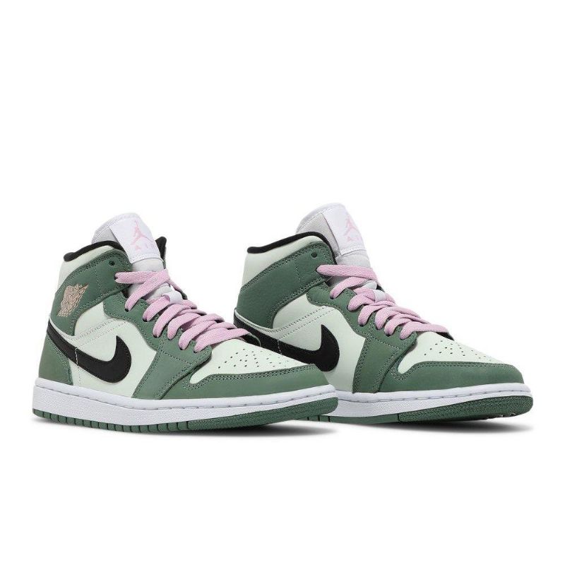 Γυναικεία Παπούτσια Air Jordan 1 Mid Se Πράσινος Μαύρος Ροζ