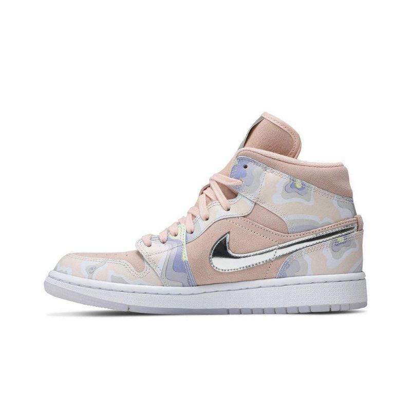 Γυναικεία Παπούτσια Air Jordan 1 Mid Se Ροζ Ασήμι Πράσινος