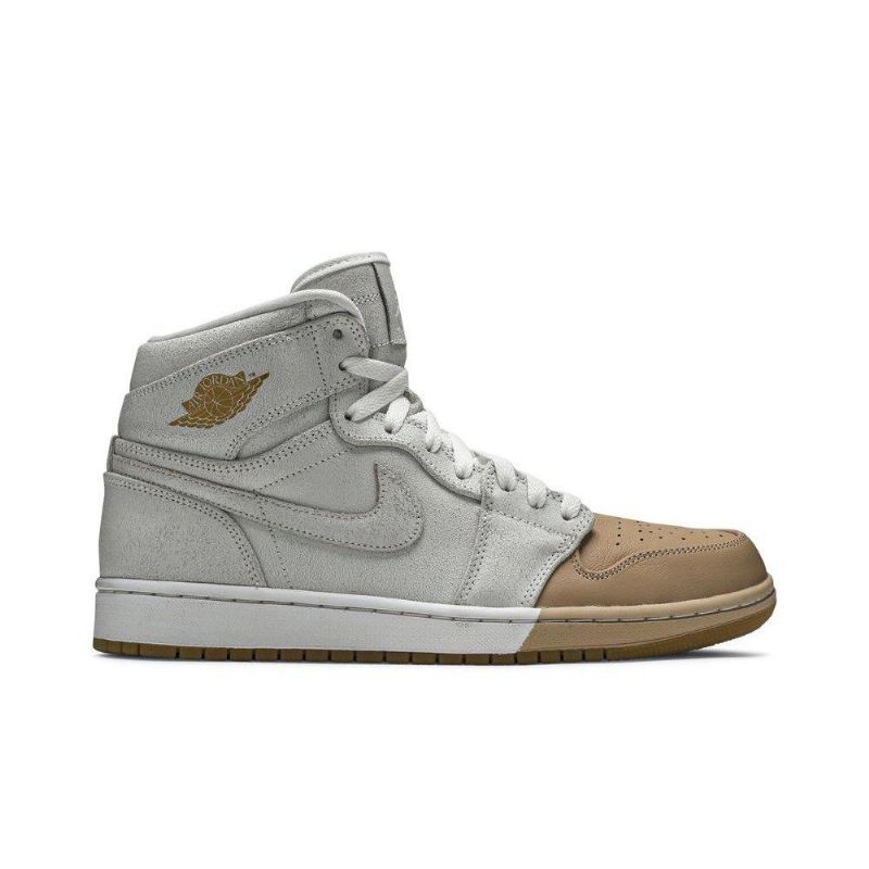 Γυναικεία Παπούτσια Air Jordan 1 Retro High Premium Άσπρο Χρυσός