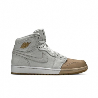 Γυναικεία Παπούτσια Air Jordan 1 Retro High Premium Άσπρο Χρυσός