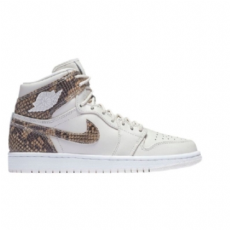 Γυναικεία Παπούτσια Air Jordan 1 Retro High Premium Λευκά Καφέ