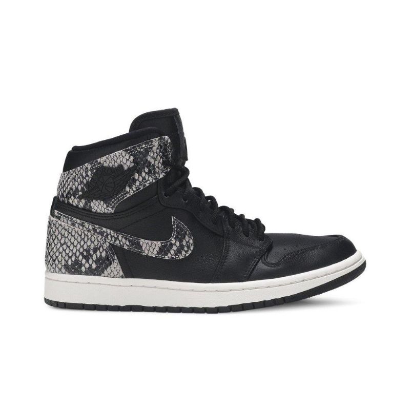 Γυναικεία Παπούτσια Air Jordan 1 Retro High Premium Μαύρα Γκρι