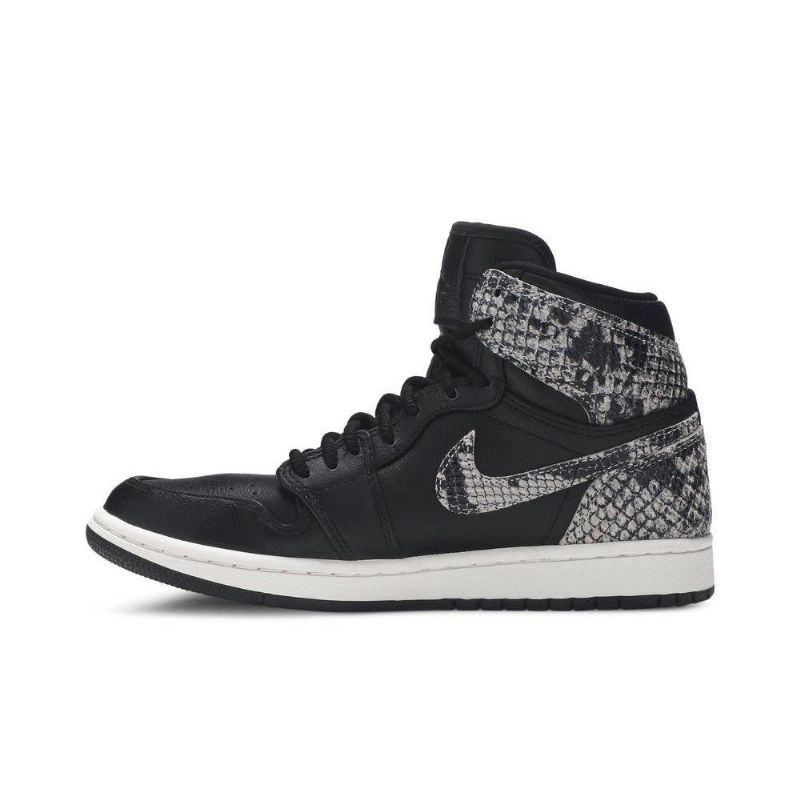 Γυναικεία Παπούτσια Air Jordan 1 Retro High Premium Μαύρα Γκρι