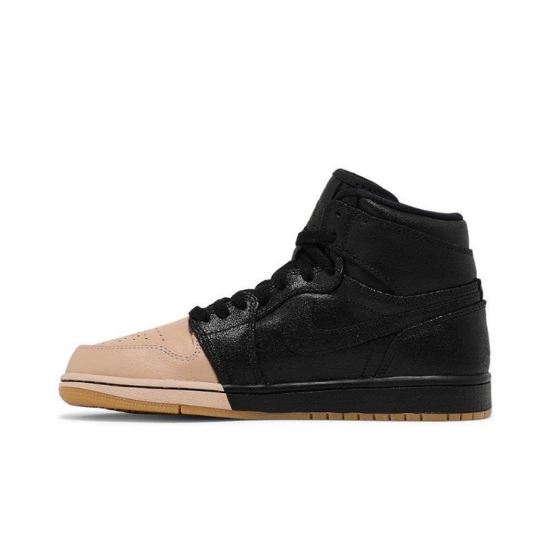 Γυναικεία Παπούτσια Air Jordan 1 Retro High Premium Μαύρο Χρυσό Χακί