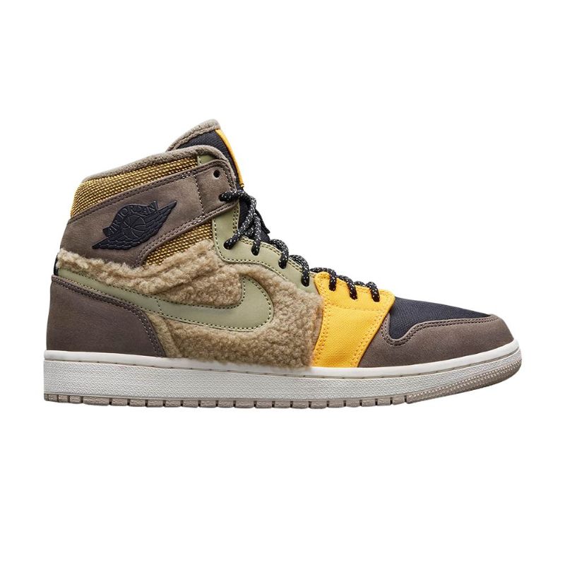 Γυναικεία Παπούτσια Air Jordan 1 Retro Καστανός Olive Πράσινος Κίτρινος Μαύρος